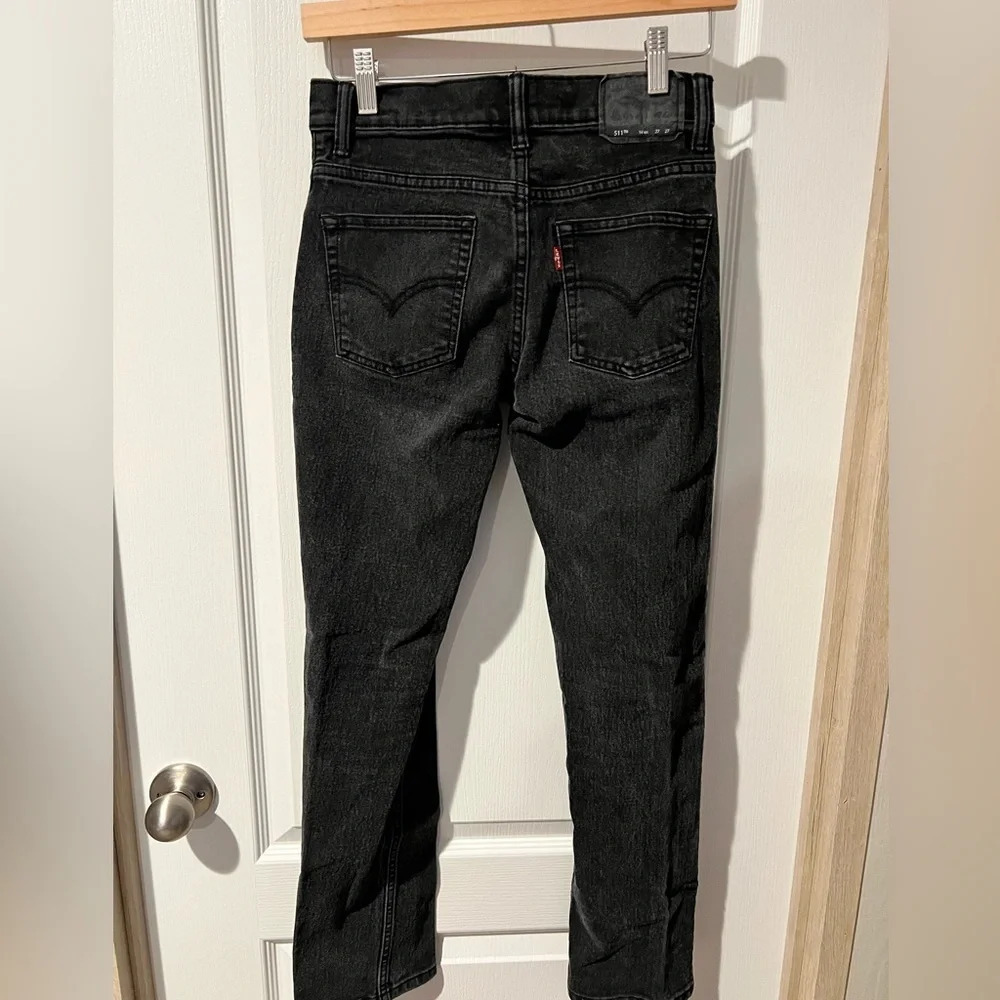 Levis 511 Slim black jeans size 14 reg 27W 27 L - Picture 4 of 6